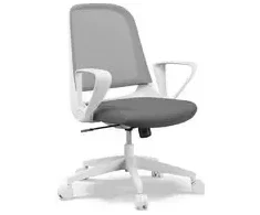 SENSE7 Sofa balta-pilka / Reguliuojama biuro kėdė / keliamoji galia 120 kg