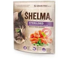 SHELMA Sterilised Rich in lašiša – sausas kačių maistas – 750g