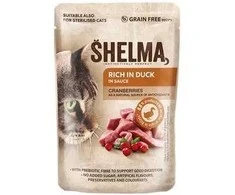 SHELMA Rich in duck in sauce – šlapias kačių maistas – 85g