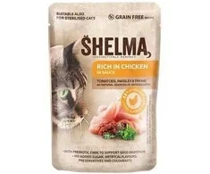 SHELMA Rich in vištiena in sauce – šlapias kačių maistas – 85g