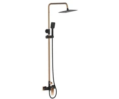 SHOWER COLUMN MIDNIGHT Juodas/GOLD