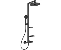 SHOWER SET ALU+ Juodas Matinis