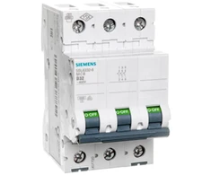 „Siemens“ grandinės pertraukiklis 3P B 32A 6kA AC/DC (5SL63326)