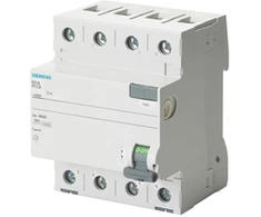 Siemens SENTRON liekamosios srovės grandinės pertraukiklis A tipas IN=25A 3+N 30MA 400V 4MM N kairėje