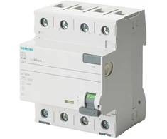 Siemens 5SV3644-3 Liekamosios srovės grandinės pertraukiklis 4P 40A 300mA 400V tipas F 5SV3644-3