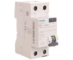 Siemens 5SV4316-0 Liekamosios srovės grandinės pertraukiklis 2P 63A 0,03A Tipas AC 30mA 230V 5SV4316-0