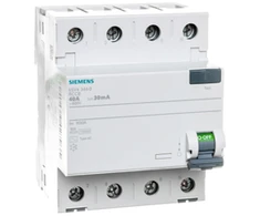 Siemens 5SV4344-0 RCD 4P 40A 0.03A Tipas AC 30mA 400V SENTRON 5SV4344-0
