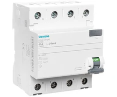 Siemens diferencinis srovės perjungiklis 4P 63A 0,03A AC tipo (5SV4346- 0KL)