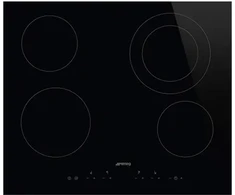 Siemens Smeg Universal SE364ETD płyta kuchenna Juodas Wbudowany 60 cm Keramikinė 4 stref(y)