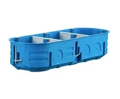 Simet 32324203 Triguba įleidžiamoji dėžutė, mėlyna, P3x60K, savaime gesinanti, be halogenų 32324203