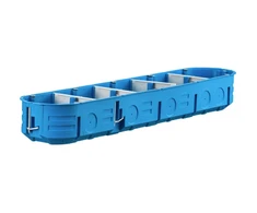 Simet 32328203 Dėžutė tuščiavidurėms sienoms 5x60mm plokštelė MULTIBOX mėlyna P5x60K savaime gesinanti be halogenų 32328203