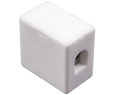 Simet 80721516 Porcelianinė srieginė jungtis, 10 mm, 1 bėgelio, balta, CPO-15A-1P 80721516