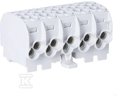 Simet Paskirstymo blokas - atšaka Al/Cu 80150 SIMBLOCK pilkas SCB 25-5X 81500002