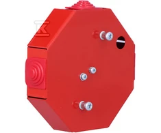 Simet Ugnies dėžutė PIP- 1AN R3x2x4 aštuonkampis, E90, šakotas, matmenys 115x28x123mm, raudona 84621616