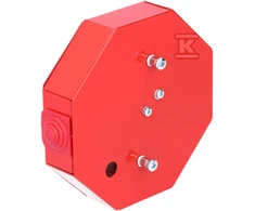 Simet Priešgaisrinė dėžutė PIP-3AN R6x2x4 aštuonkampė, E90, skirstytuvas, išmatavimai 124x28x137mm, raudona 84623616