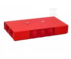 Simet Ugnies dėžutė PIP- 2AN P3x3x4 stačiakampio formos, E90, praeinanti, matmenys 103x30x197mm, raudona 84622626