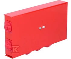 Simet Ugnies dėžutė PIP-2AN P3x3x6, stačiakampio formos, E90, einanti 3x3x6mm2, matmenys 125x36x225mm, raudona 84622636