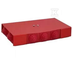 Simet PIP-2AN B2x3x4 stačiakampė priešgaisrinė dėžutė, E90, su 0,375A saugikliu, išmatavimai 88x30x166mm, raudona 84622606