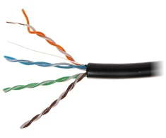 Metacon Tinklo kabelis UTP 1m be antgalių Cat5e, tinkamas lauko sąlygoms, varinis
