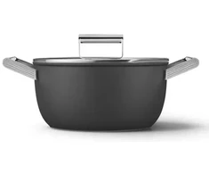 Smeg CSF2412BLM garnek daugiafunkcinis Juodas Aliuminio, Nerūdijantis plienas 5,4 l 24 cm