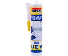Soudal SILIKONINIS NEUTAS. SANITARINIS Baltas 280ML