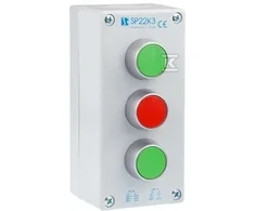 Spamel 3- anga 2xgreen / red 2Z 1R IP65 M20 pilka membranA (SP22K32-2)