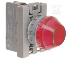 Spamel Signalinė lemputė 22 mm raudona (SP22- LC- 230- BA9S.)