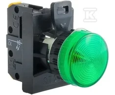 Spamel Signalinės lempos 22 mm žalios (ST22-LZ-24-LEDAC / DC)