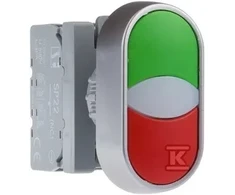 Spamel Dvivietis valdymo mygtukas 22mm Raudona / žalia 2Z su grįžimu (SP22-2KL- 20Z / C)
