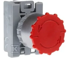 Spamel 22 mm valdymo mygtukas raudonas be savis- return 1R (SP22- B- 01)