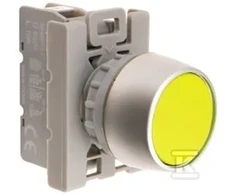 Spamel Valdymo mygtukas 22mm geltonas su grįžimu 1Z (SP22- KG- 10)