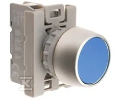Spamel Valdymo mygtukas 22mm mėlynas su grįžimu 1Z (SP22-KN-10)