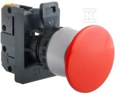 Spamel Grybelinis mygtukas 1 su 22 mm raudonu (ST22- DC- 10)