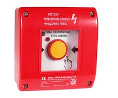 Spamel Rankinis priešgaisrinis jungiklis PWP1 (1NO ir 1NC) su plaktuku ir žalia/raudona sertifikatu PWP1-W01-B-11-2LED11-M