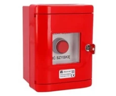 Spamel SP22-WC-01/OBC/A\./M 1R raudonas išsikišęs mygtukas OBC korpuse, nikeliuotas žiedas SP22-WC-01/OBC/A\./M