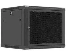 Lanberg sieninė rack spintelė 19" 9U 600x600 juoda perforuotos durys