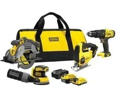 Įrankių rinkinys Stanley SFMCK412MDS-QW (SFMCD711+SFMCS500+SFMCS600+SFMCW220); 18V; 1x2,0/4,0 Ah akum.