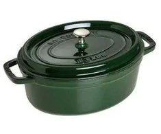 STAUB LA COCOTTE Ovalus ketaus puodas, 3,2 litro, žalias