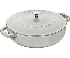 STAUB Ketaus troškinimo keptuvė su dangčiu 28 cm, triufelis