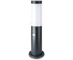 Pastatomas lauko šviestuvas V-TAC su judesio davikliu, E27, IP44, 45cm aukščio, pilkas