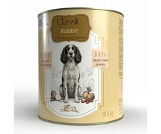 SYTA MICHA Classic Mono triušiena with rutabaga - wet dog food - 800g