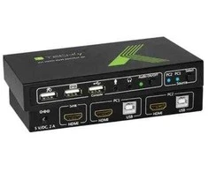 Techly TECHNIC KVM jungiklis HDMI/USB 2X1 su garsu 4KX2K IDATA KVM-HDMI2U