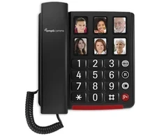 Verschiedene amplicomms BIGTel 40 plus, didelio mygtuko telefonas tamsiai pilkas