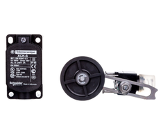 Telemecanique Sensors „Schneider Electric“ ribinis jungiklis, 1NC/1NO, 2P, momentinio veikimo ritininis jungiklis su automatiniu grąžinimu (XCKS149)