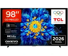 TCL 98P8L QLED 98" 4K Ultra HD 144Hz „Google TV“ su „Dolby Atmos“ ir juodas