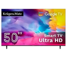 „Televizorius Kruger &amp; Matz“ 50 colių UHD Google televizorius 5.0 DVB-T2/T/C H.265 HEVC