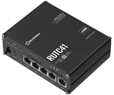 Teltonika RUTC41 belaidis maršrutizatorius Gigabit Ethernet dviejų dažnių (2.4 GHz/5 GHz) 5G Juodas