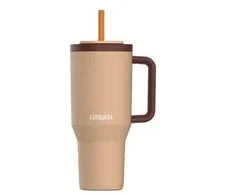 Terminis puodelis su teleskopiniu šiaudeliu Kambukka Rio Tumbler 950ml Almond Dream
