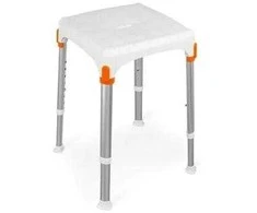 Timago Square shower stool Baltas - KING-STA-20