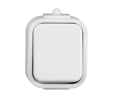 Timex Elektro WNT-1B/S BI AMBER Vienas jungiklis su apšvietimu n/t IP44 balta WNT-1B/S